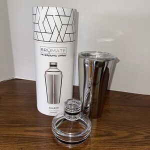 Brumate 20 oz Shaker And Tumbler Polished Silver New in Box